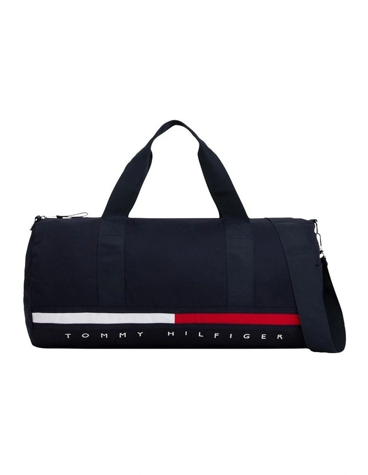 Logo Colourblock Canvas Duffel Bag in Blue image 1