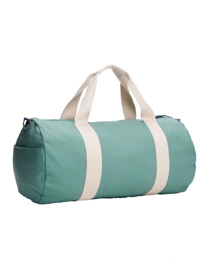 Logo Canvas Duffel Bag in Green image 3