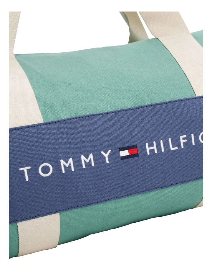Logo Canvas Duffel Bag in Green image 4