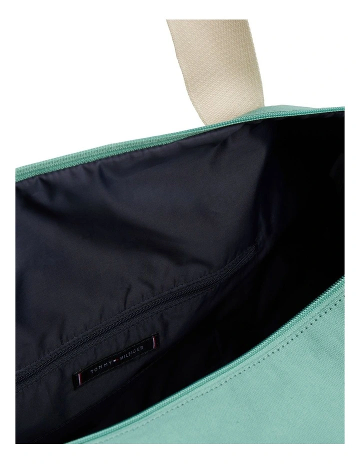 Logo Canvas Duffel Bag in Green image 5