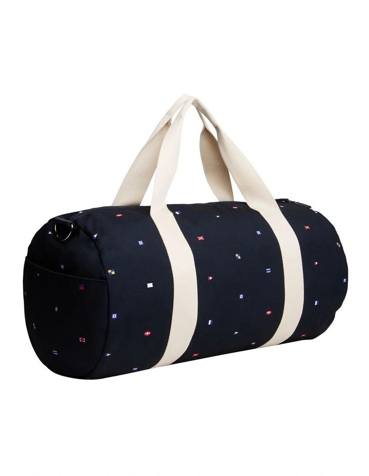 Flag Logo Canvas Duffel Bag in Navy image 2