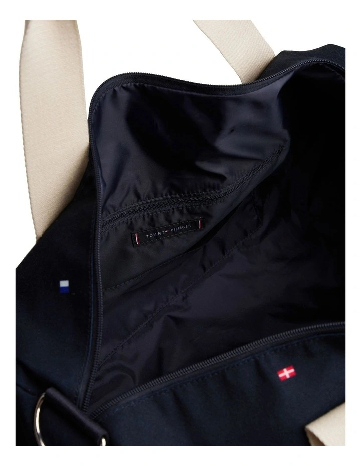Flag Logo Canvas Duffel Bag in Navy image 4