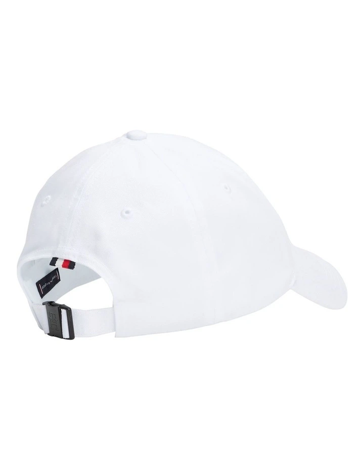 Embroidered Monogram Baseball Cap in White image 3