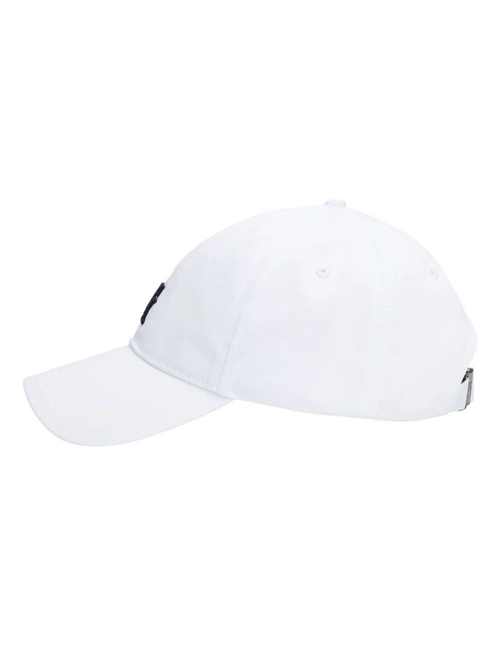 Embroidered Monogram Baseball Cap in White image 4