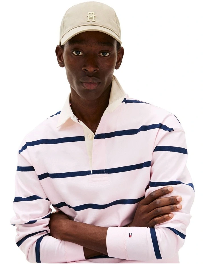 Embroidered Monogram Baseball Cap in Beige image 2