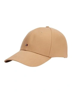 Flag Cotton 6 Panel Baseball Cap in Beige