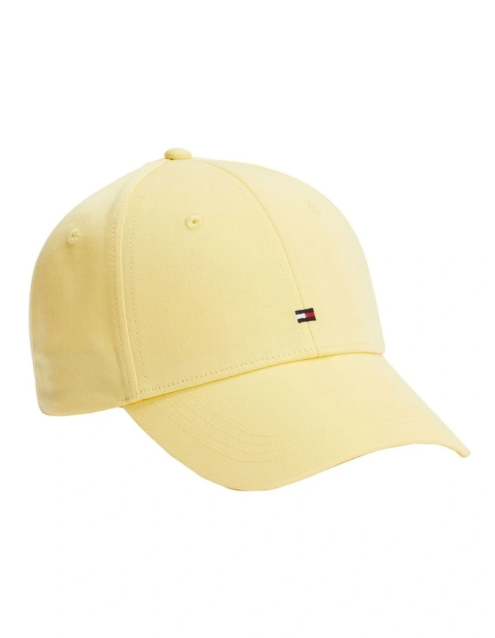 Flag Cotton 6 Panel Baseball Cap in Beige image 1