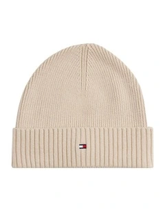 Flag Beanie With Cashmere in Beige