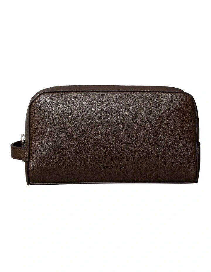 Micropebble Washbag in Brown image 1