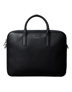 Raised Logo Commuter Bag in Black
