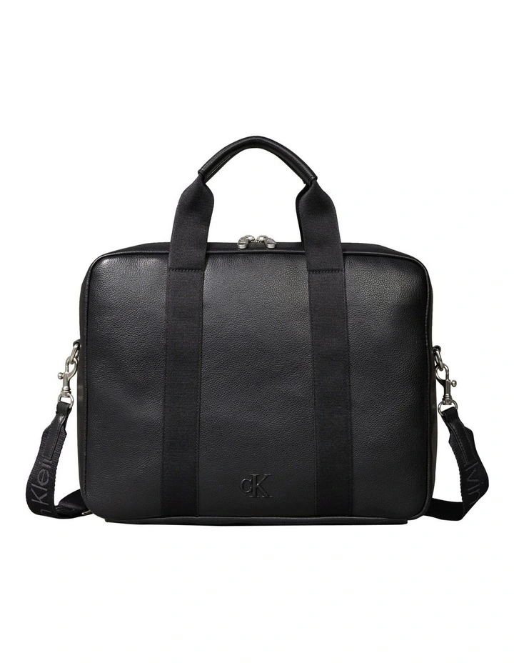 Logo Webbing Laptop Bag in Black image 1