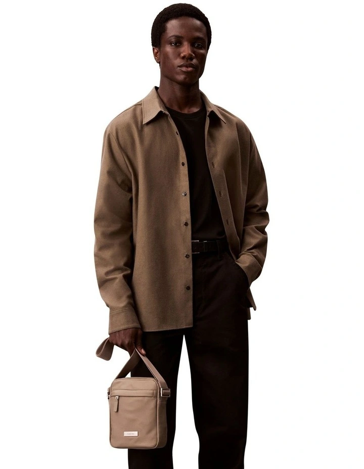 Refined Commuter Nylon Reporter in Desert Taupe image 5