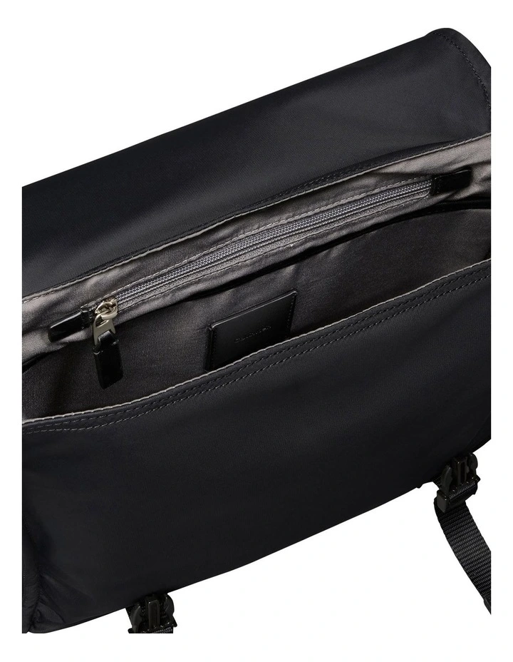Matte Nylon Messenger Bag in Black image 3