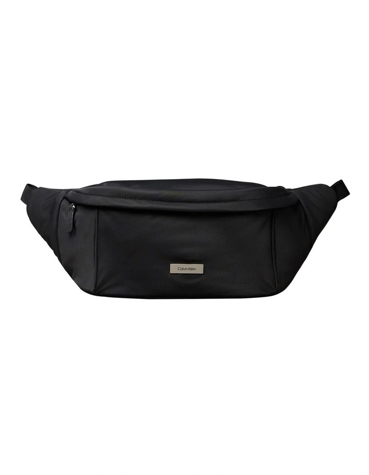 Nylon Sling Bag in Black image 1