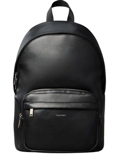 Micro Pebble Round Backpack in Black