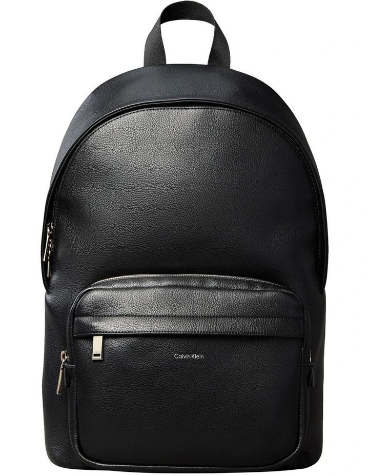 Micro Pebble Round Backpack in Black image 1
