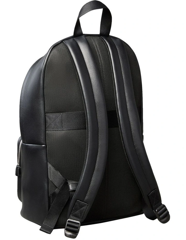Micro Pebble Round Backpack in Black image 2