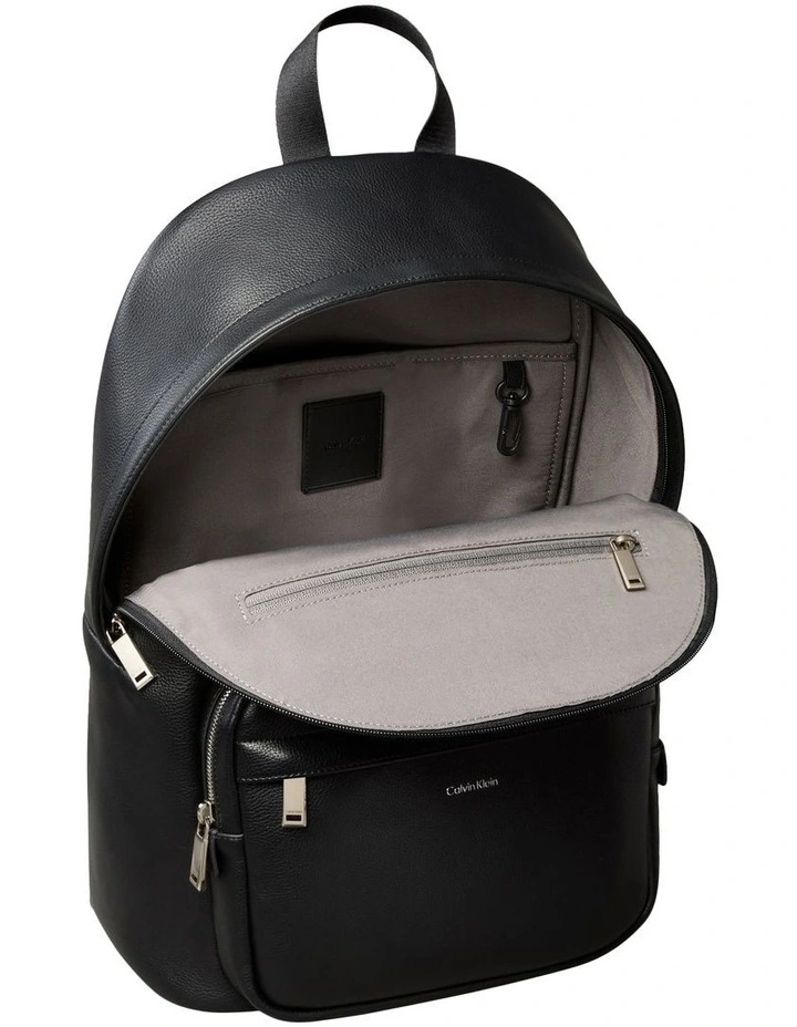 Micro Pebble Round Backpack in Black image 3