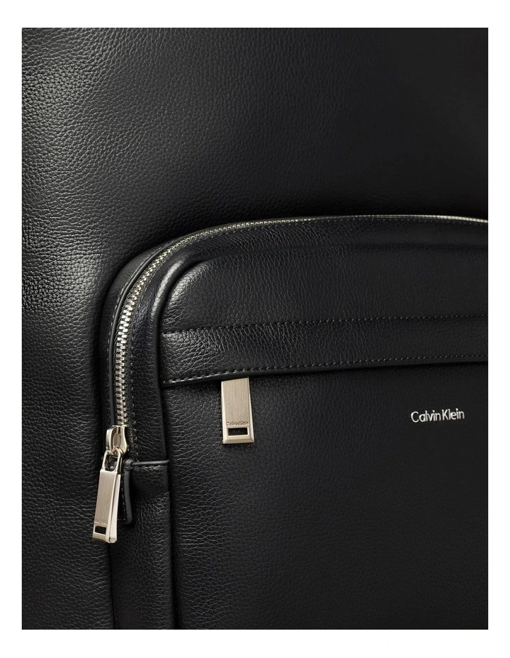 Micro Pebble Round Backpack in Black image 4