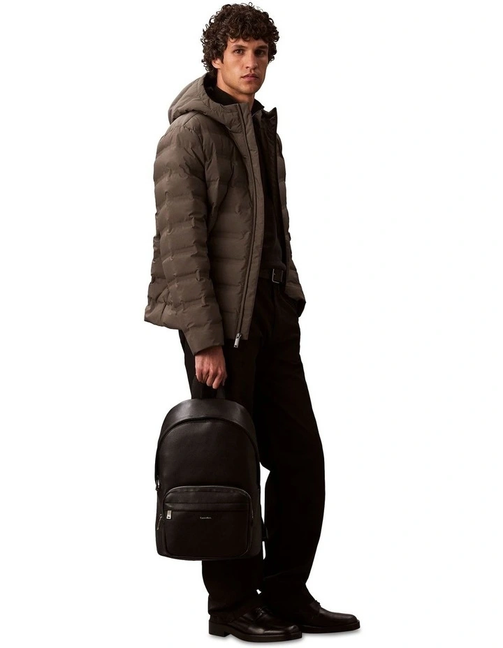 Micro Pebble Round Backpack in Black image 5