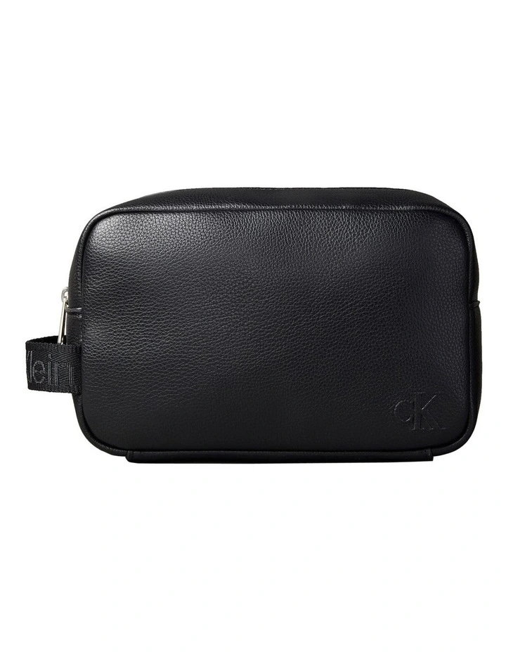 Logo Webbing Dopp Kit in Black image 1