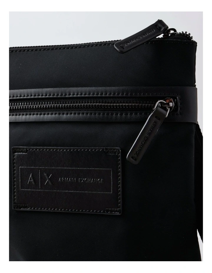 Logo Patch Messenger Bag in Black image 3