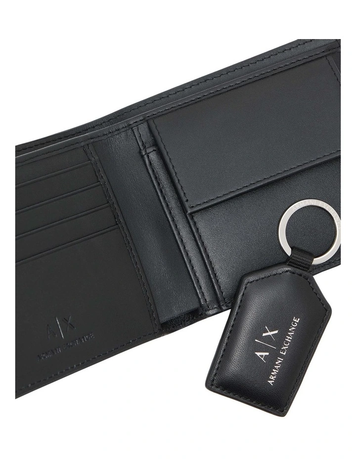 Wallet And Keychain Giftset in Black image 2