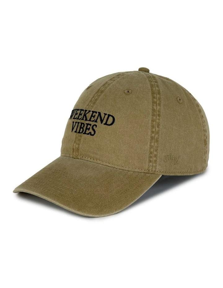 Weekend Vibes Ball Park Cap in Beige image 2