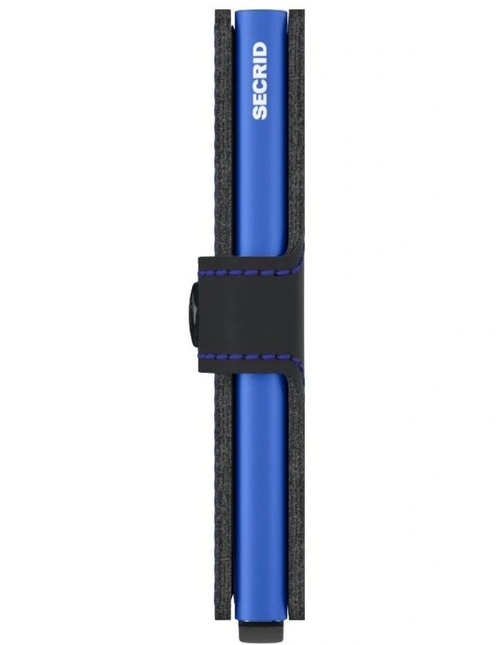 Mini Wallet in Matte Black/Blue image 4