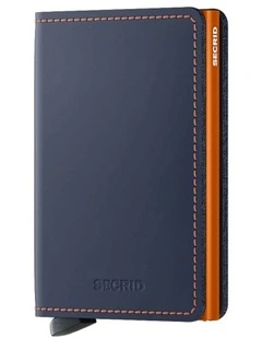 Slimwallet in Matte Night Blue/Orange