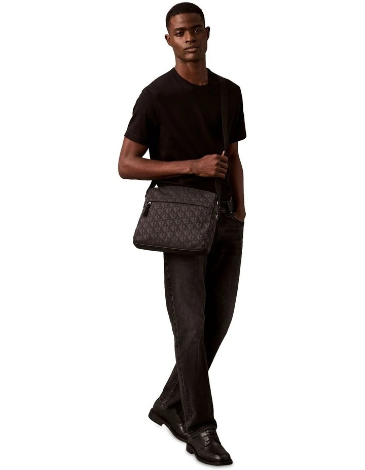 Unstructured Monogram Flight Bag in Black image 4