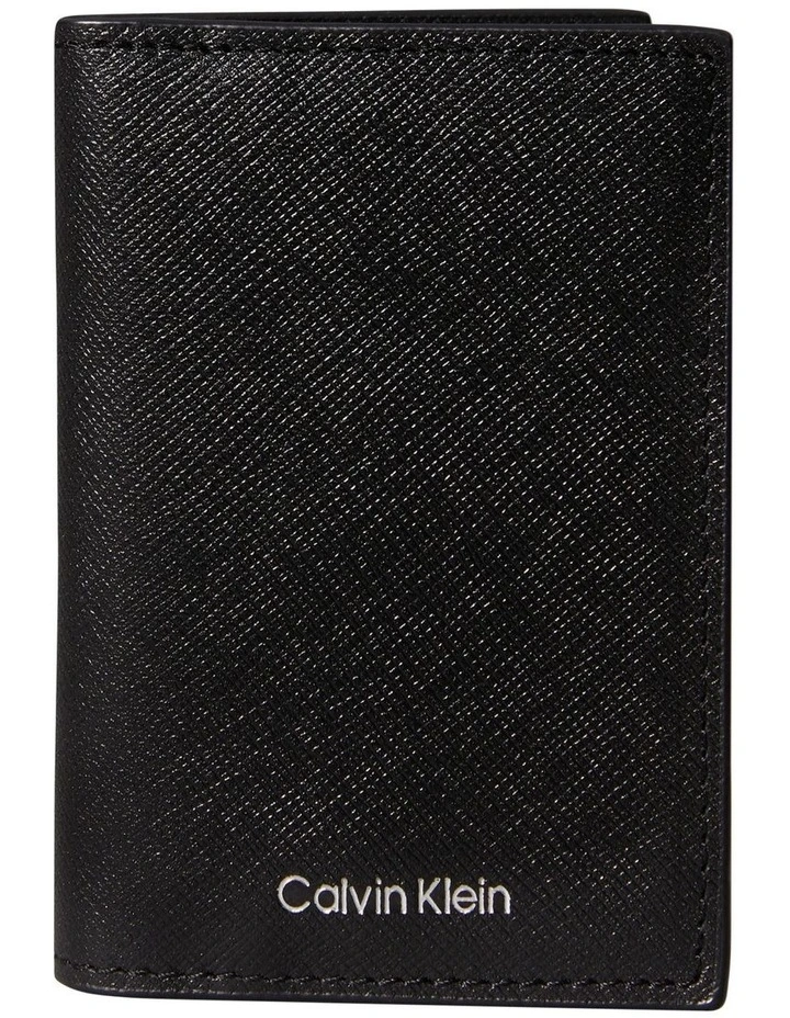 Refined Compact Billfold Wallet in Black image 1