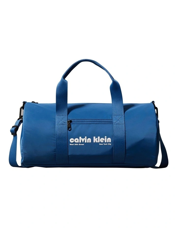 CKJ Graphic Crossbody Duffle Bag in Dark Blue image 1