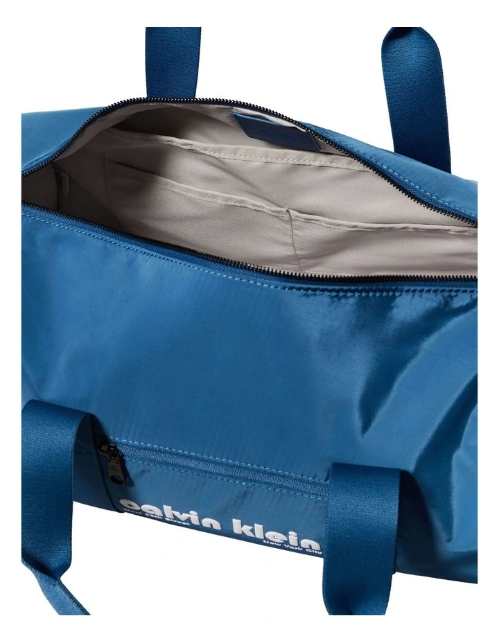 CKJ Graphic Crossbody Duffle Bag in Dark Blue image 3