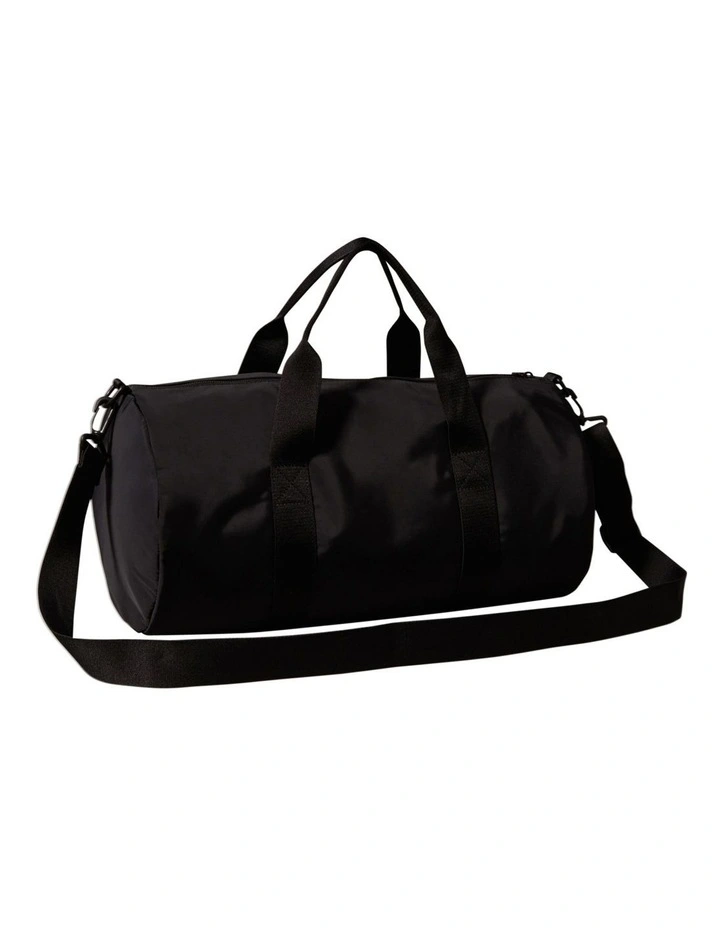 CKJ Graphic Crossbody Duffle Bag in Black image 2