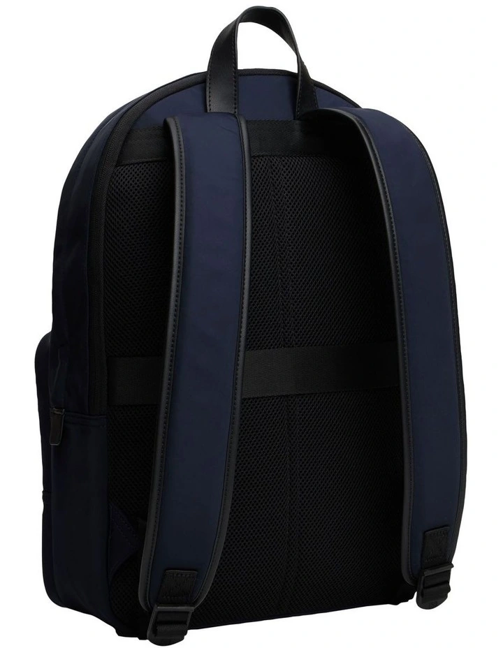 Daily Nylon Logo Patch Backpack Bag in Navy image 3