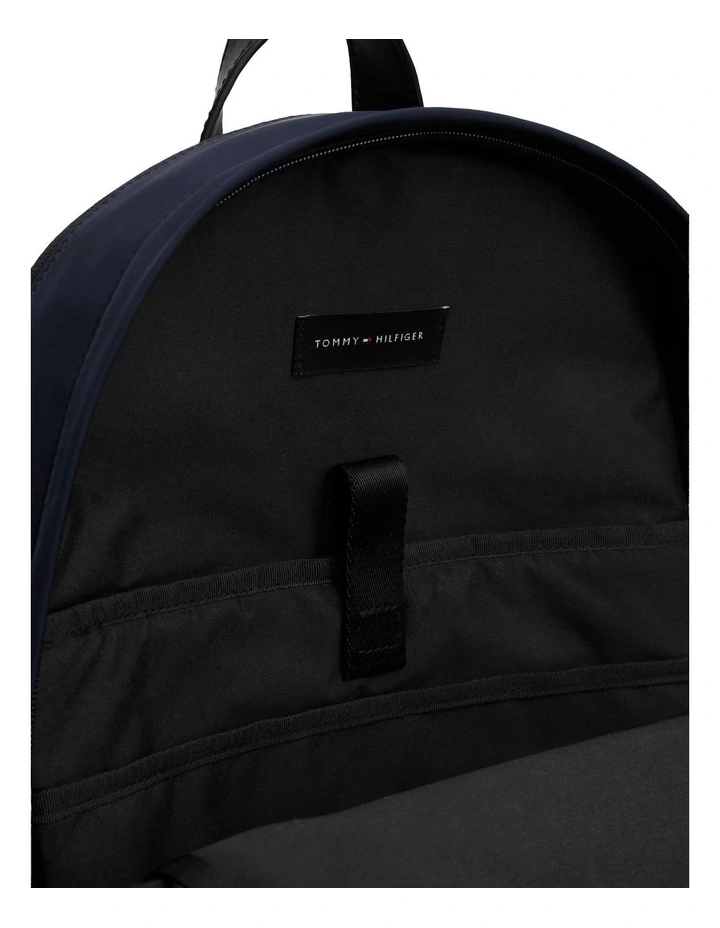 Daily Nylon Logo Patch Backpack Bag in Navy image 4