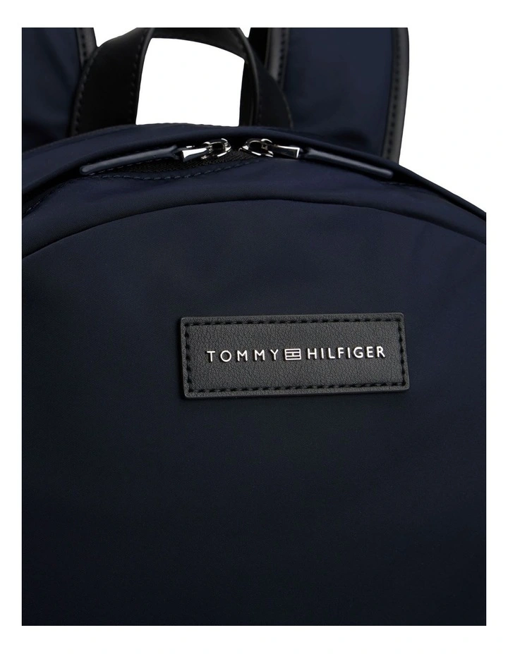 Daily Nylon Logo Patch Backpack Bag in Navy image 5