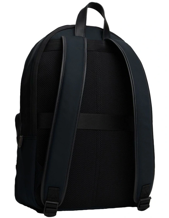 Daily Nylon Logo Patch Backpack Bag in Black image 3