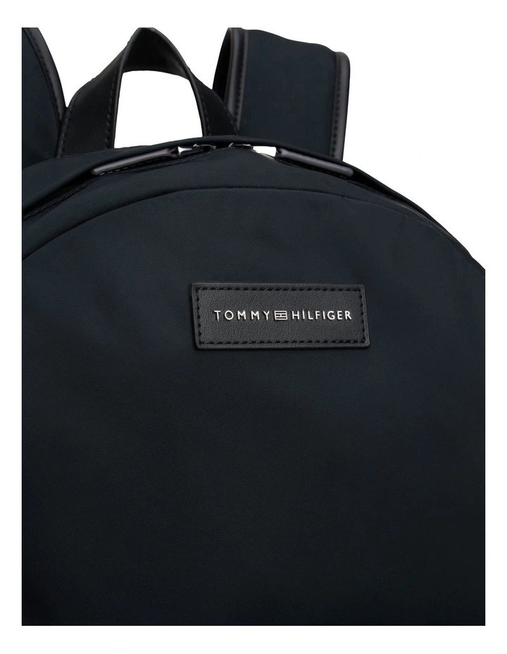 Daily Nylon Logo Patch Backpack Bag in Black image 5