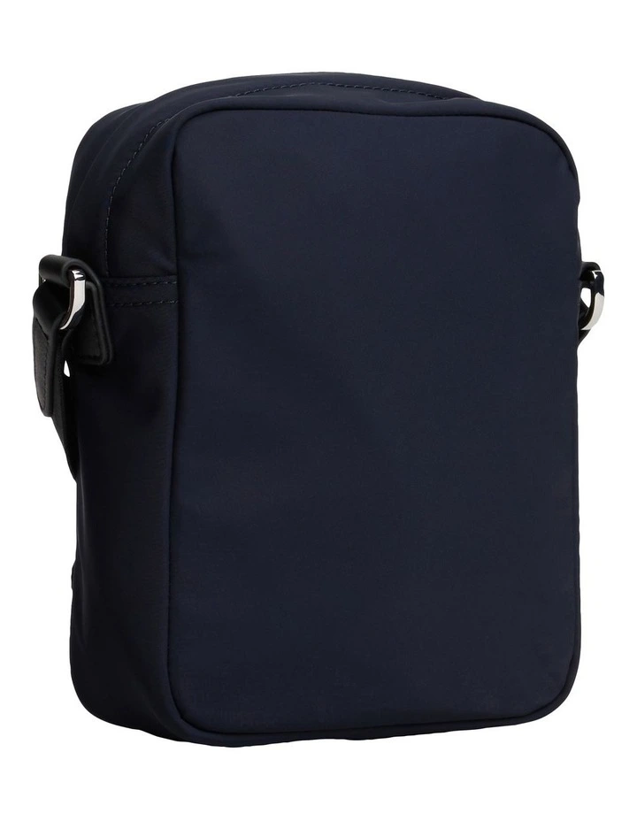 Daily Nylon Logo Patch Mini Reporter Crossbody Bag in Navy image 3