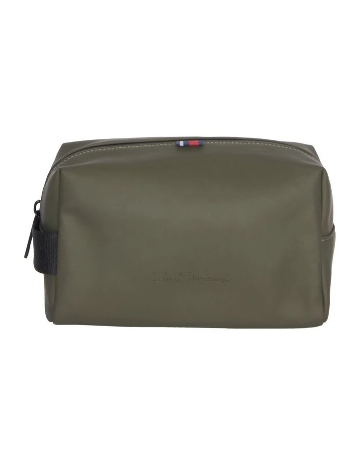 Water Resitant Toiletry Bag in Olive image 1