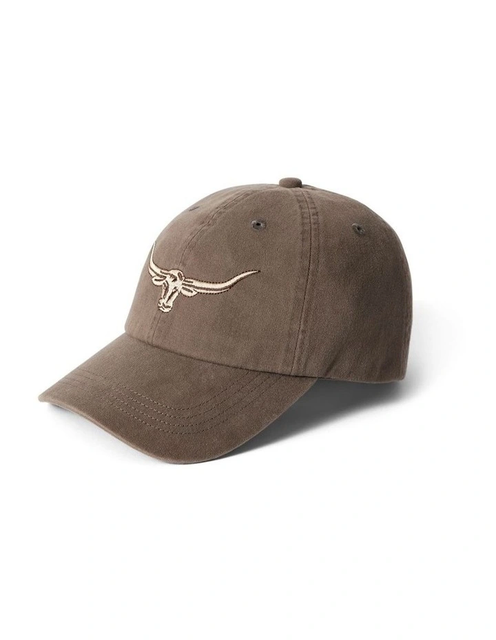 Longhorn Twill Cap Hat in Silt image 2