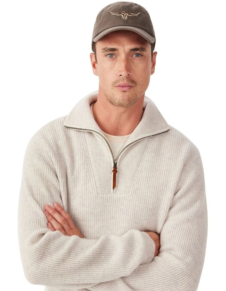 Longhorn Twill Cap Hat in Silt image 5