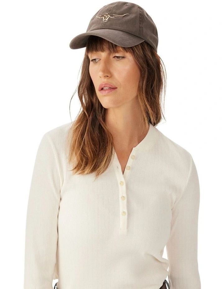 Longhorn Twill Cap Hat in Silt image 6