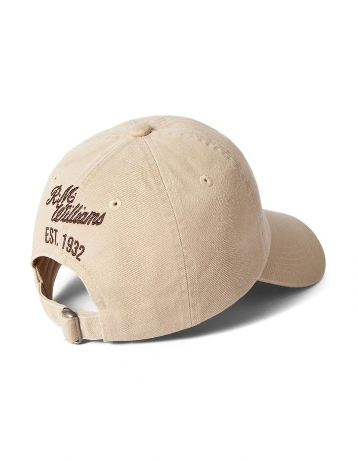 Longhorn Twill Cap Hat in Ecru image 3