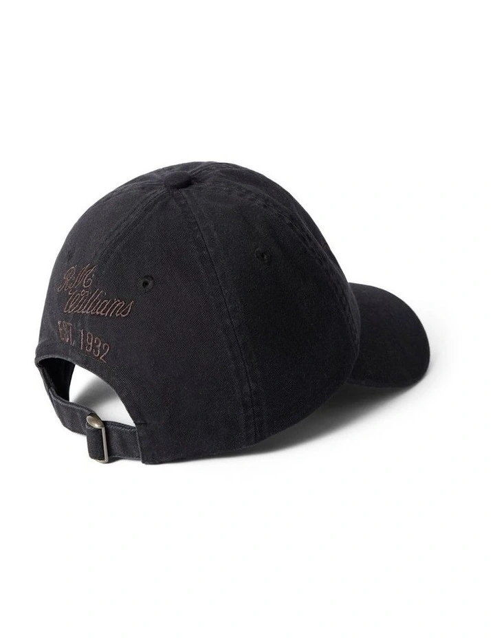 Longhorn Twill Cap Hat in Black Wash image 3