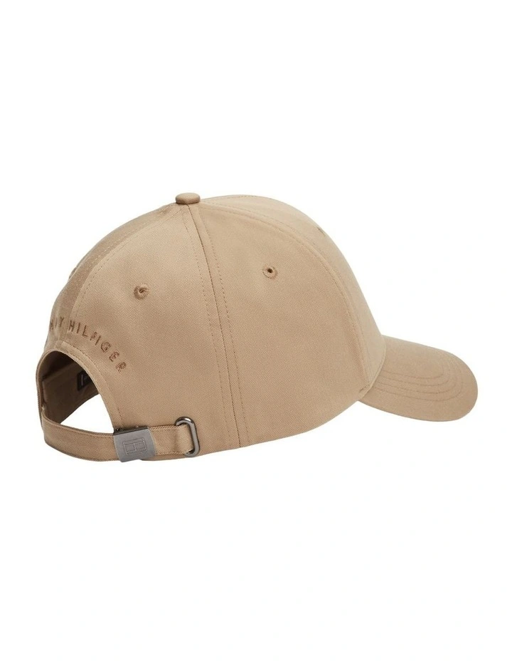 Flag Cotton 6 Panel Cap in Beige image 3