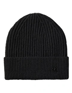 Hw Wool Blend Beanie Hat Black