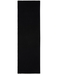 Hw Wool Blend Knit Scarf in Black